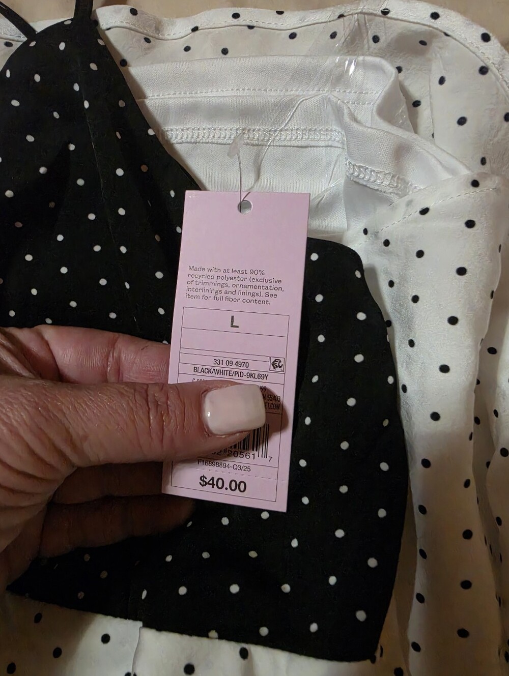 wild fable Black & White Polka Dot Strapless Halter Dress - Picture 7 of 7